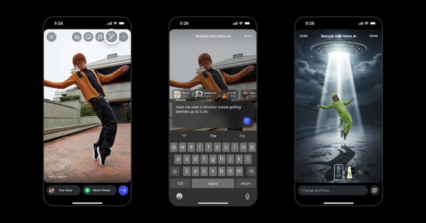 Pengguna Instagram Kini Bisa Gunakan Alat Edit AI Meta di IG Stories