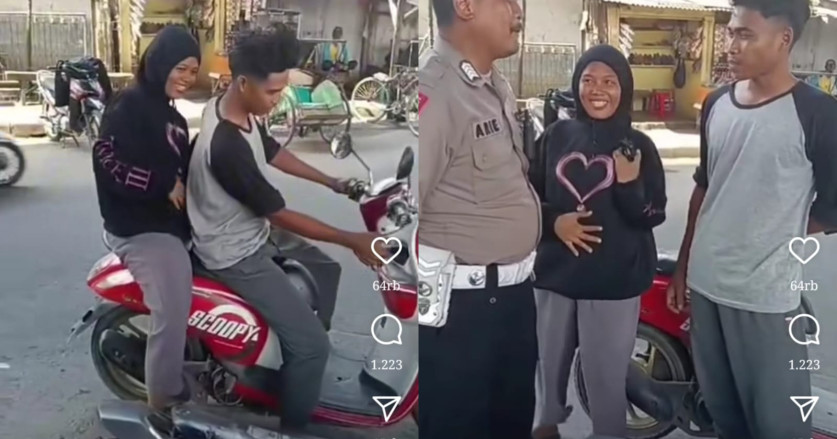 Hamil 2 Bulan, Ibu Ini Nyidam Ingin Ditilang Polisi dan Akhirnya Keturutan